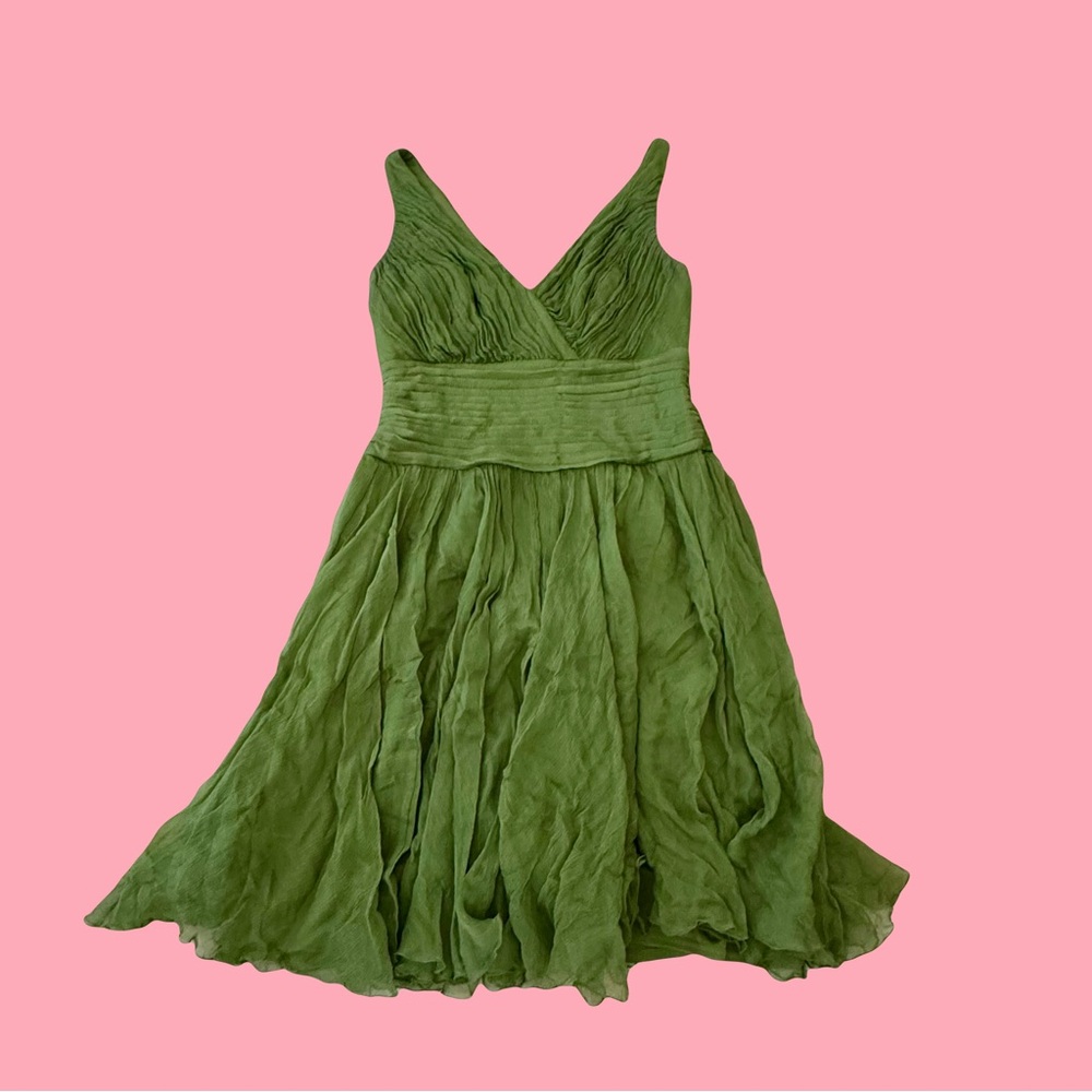 💚TADASHI olive green dress petite💚